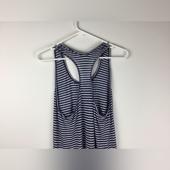 Everlane Navy & White Striped 100% Linen Tank Dress Size Small Relaxed Fit - Picture 4 of 7